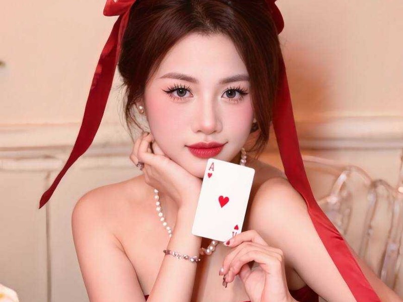 Hình ảnh bàn xì dách với người chơi đang áp dụng chiến lược